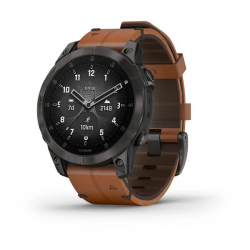 Garmin epix™, Sapphire - Black Titanium with Chestnut Leather Band