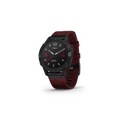 Garmin Fēnix 6 Sapphire 47mm Black DLC with Heathered Red Nylon Band